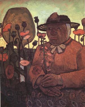 Paula Modersohn-Becker old Poorhouse Woman with a Glass Bottle (nn03) Norge oil painting art